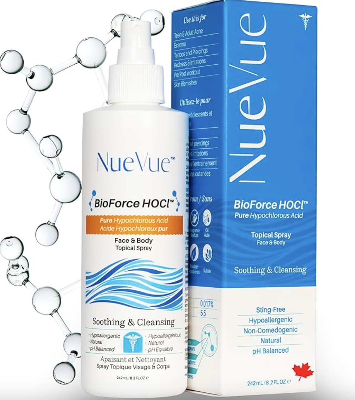 NueVue BioForce Pure Hypochlorous Acid Spray